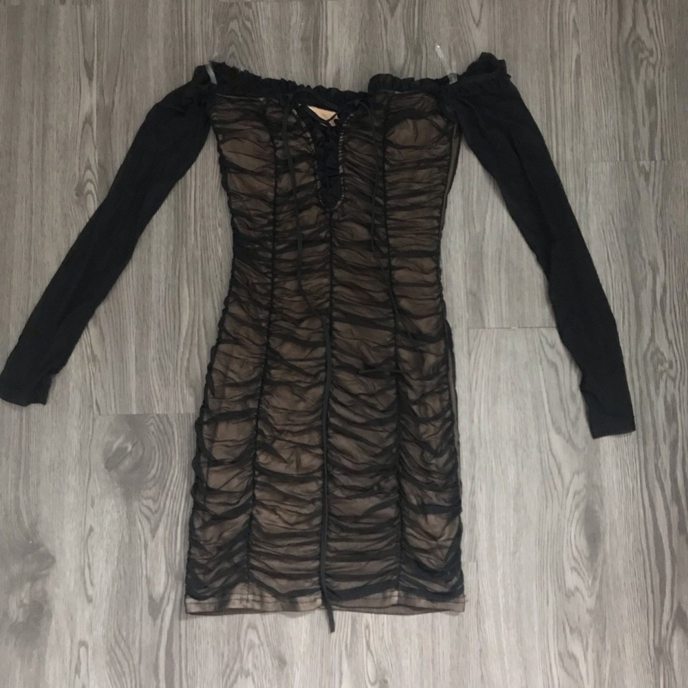 Maura Mesh Dress -Black